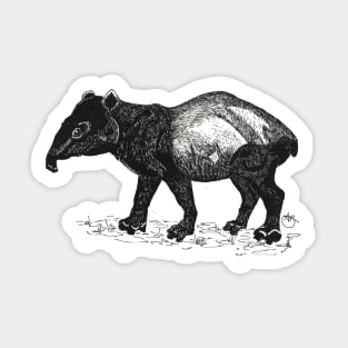 Nosey Tapir sniffing around Sticker